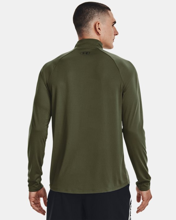 Herren UA Tech™ Shirt mit ½-Zip, langärmlig, Green, pdpMainDesktop image number 1